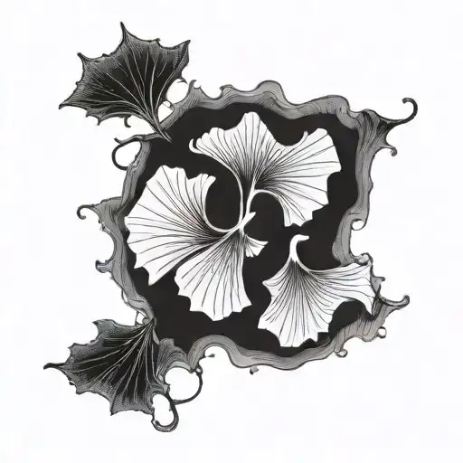 Ginko and SUMINAGASHI tattoo design idea