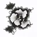 Ginko and SUMINAGASHI tattoo design idea