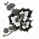 Ginko and SUMINAGASHI tattoo design idea