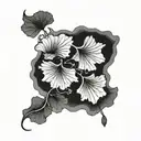 Ginko and SUMINAGASHI tattoo design idea