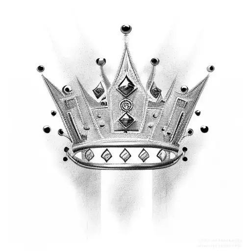 tribal king crown  tattoo design idea