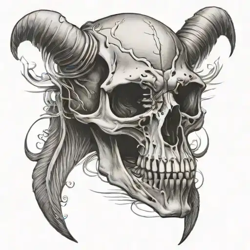 Animal skull tattoo design idea