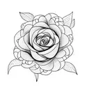 Violet Flower tattoo design idea