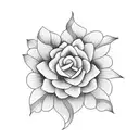 Violet Flower tattoo design idea