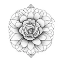 Violet Flower tattoo design idea