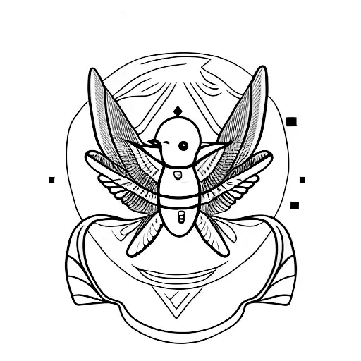Nazca hummingbird tattoo design idea