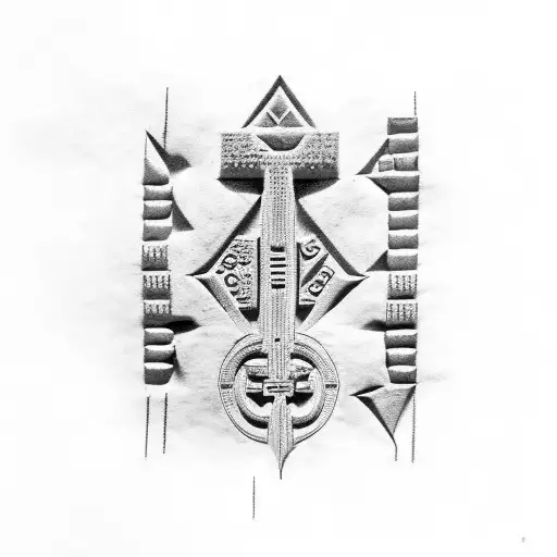 Sumerian cuneiform script tattoo design idea