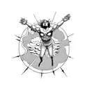 Icarus falling from heaven tattoo design idea