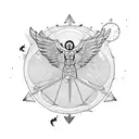 Icarus falling from heaven tattoo design idea