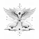 Icarus falling from heaven tattoo design idea