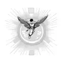 Icarus falling from heaven tattoo design idea