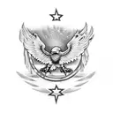 eagle with a jeep, smiley face, chevy truck, fish, and smiley face tattoo design idea