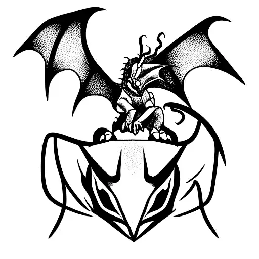 dragon stich y rayo mcqueen tattoo design idea