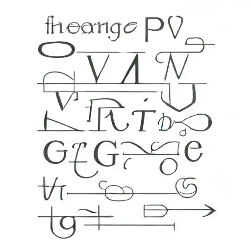Words put in order one under another with starting letters:D,V,G,P,TS tattoo design idea