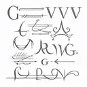Words put in order one under another with starting letters:D,V,G,P,TS tattoo design idea