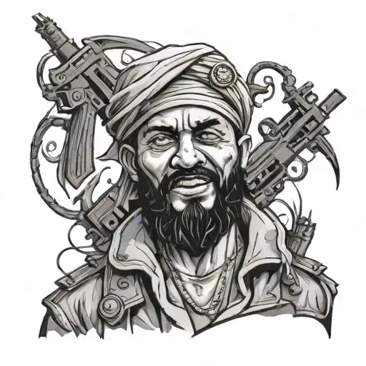 trench baby 2  lil say osama tattoo design idea