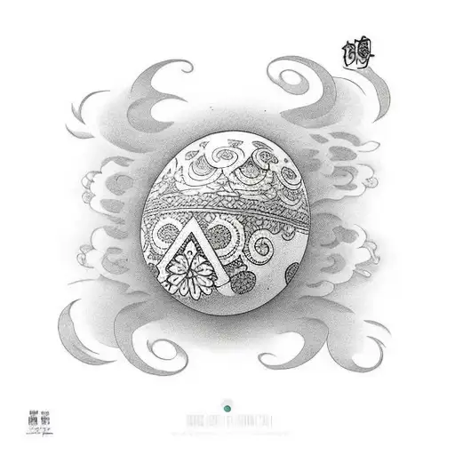 simpl sunny-side up egg design tattoo design idea