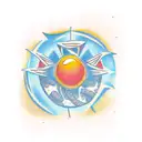 simple sunny side-up egg tattoo design idea