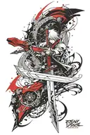The Rebellion sword from Devil May Cry tattoo design idea
