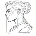 cyberpunk neck tattoo tattoo design idea