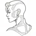 cyberpunk neck tattoo tattoo design idea
