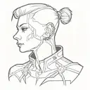 cyberpunk neck tattoo tattoo design idea