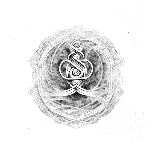 A medical caduceus intertwined with a spiral galaxy tattoo design idea