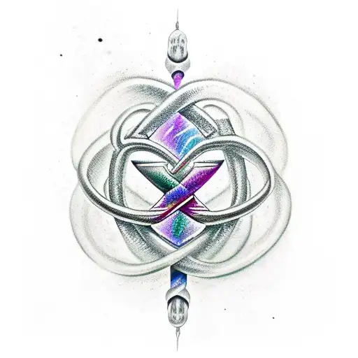 A medical caduceus intertwined with a spiral galaxy tattoo design idea