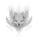 omega tattoo design idea