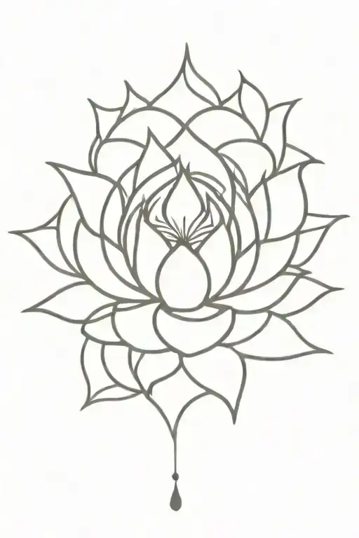 sun rays wave pattern breathe unalienable spiral lotus tattoo design idea