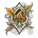 spades q son tattoo design idea