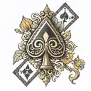 spades q son tattoo design idea