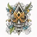 spades q son tattoo design idea