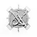 Roman numerals for November 18th 2019 as a small vertical tattoo in the Celtic  Viking style  tattoo design idea