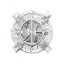 Roman numerals for November 18th 2019 as a small vertical tattoo in the Celtic  Viking style  tattoo design idea