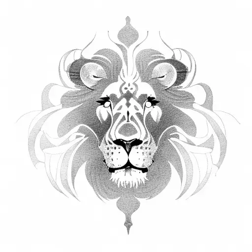 Lion Skull tattoo design idea