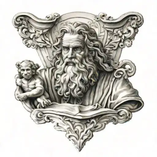 Moses from Michelangelo tattoo design idea
