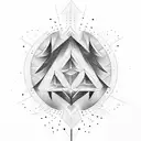 Title: "Whispers of the Elements"  Description: Create a minimalist tattoo design that beautifully combines the enchanti tattoo design idea