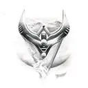 Thor and hammer  tattoo design idea