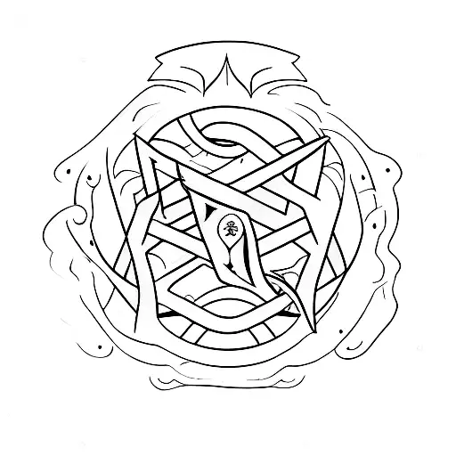 ichthys symbol with the number 17 layered over it tattoo design idea