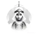 arab warrior  tattoo design idea