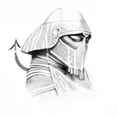 arab warrior  tattoo design idea