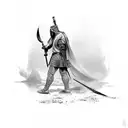 arab warrior  tattoo design idea