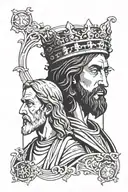 king Baldwin IV and Jesus   tattoo design idea