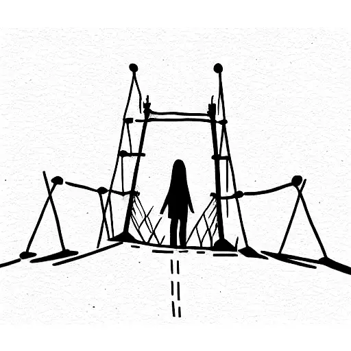 Cause there were pages turned with the bridges burned Everything you lose is a step you take tattoo design idea