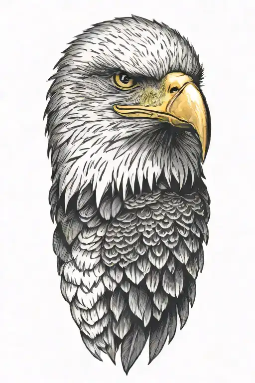 eagle, sence of deepness tattoo design idea