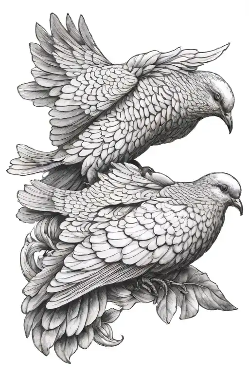 ultra-realistic dove, sense of deepness tattoo design idea