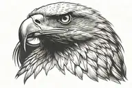 ultra realistic eagle tattoo design idea