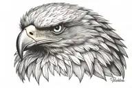 ultra realistic eagle tattoo design idea