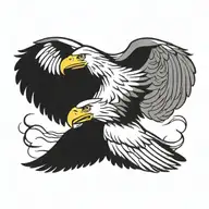 eagle flying tattoo design idea